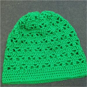 Hand Crafted Emerald Crochet Beanie